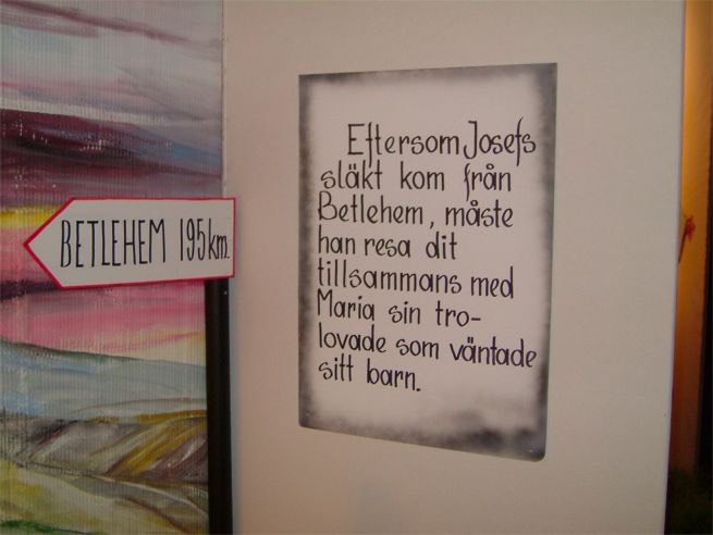Det är ca 195 km mellan Nasaret och Betlehem - inte så enkelt med dåtidens "fordon" - en åsna!