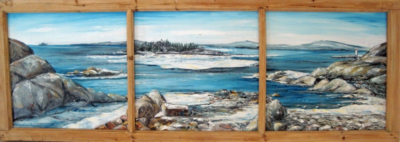 Snösmältning vid havet