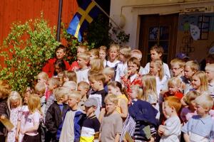 Foto på trappan till Lukas skolan.