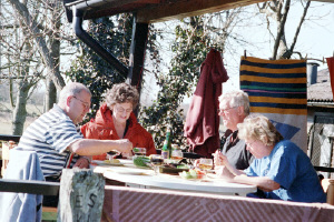 Middag hos Hellbergs på Öland, 29/3 -02