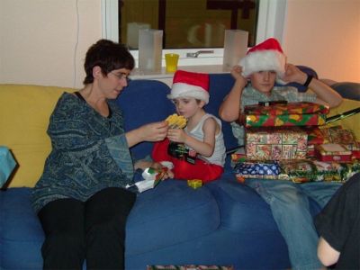 Åsa, Max och Lukas, 21/12 -03