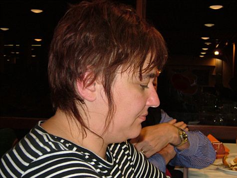 Marita i matsalen på Nof Ginosar, 4/11 -05