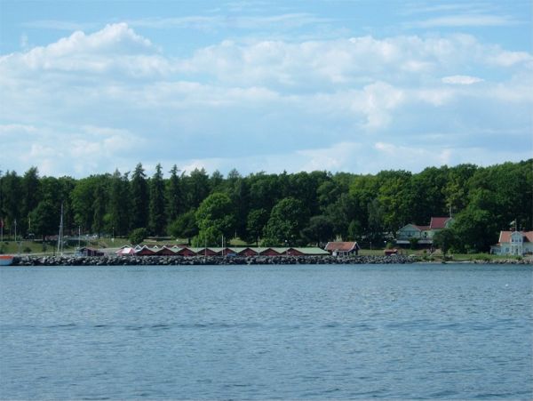Här närmar vi oss hamnen ...