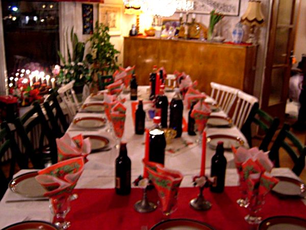 Julbordet i vardagsrummet; 22/12 -07