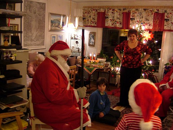 Tomten talar allvar med barnen; 22/12 -07