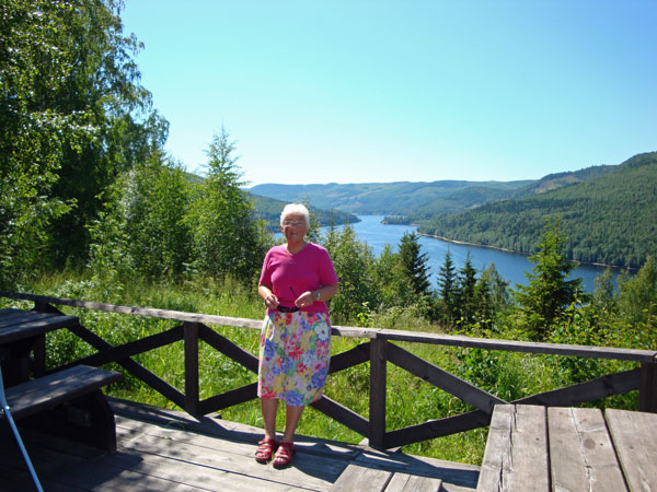 ... vi fortsatte norrut. Här är Boda rastplats med mycket vacker utsikt.