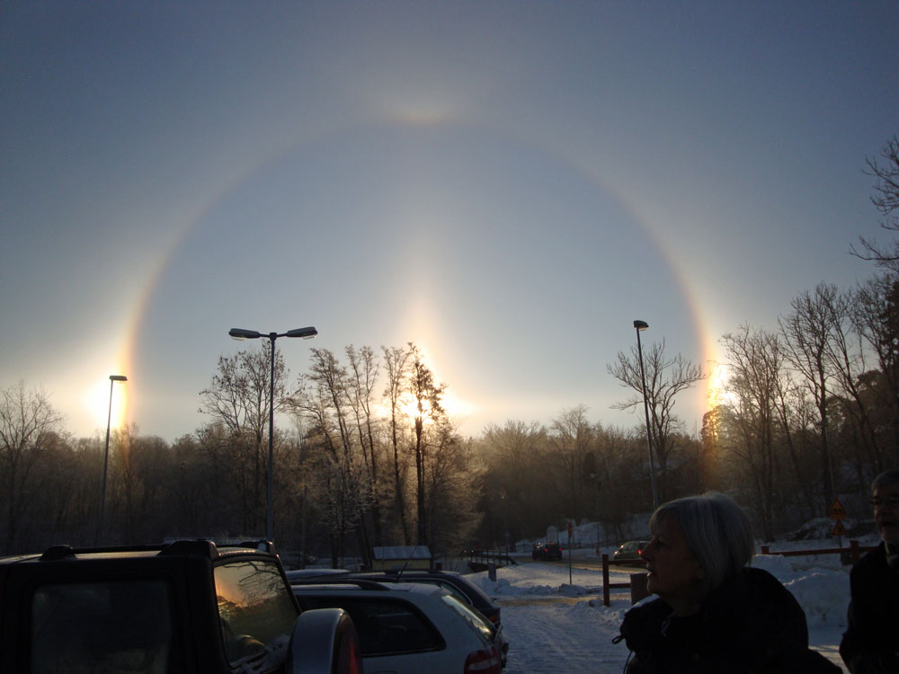 Halofenomen med två bisolar, Tyresö Slott den 1 december 2010