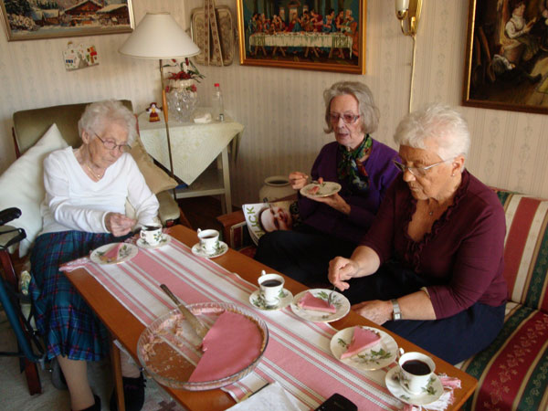 Eftermiddagskaffe hos Greta.