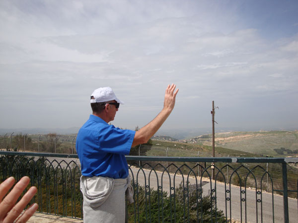 Även här bad vi för Israel.