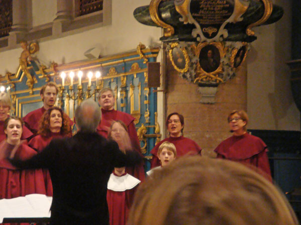 Marita i kyrkokören i Kristine kyrka i Falun.
