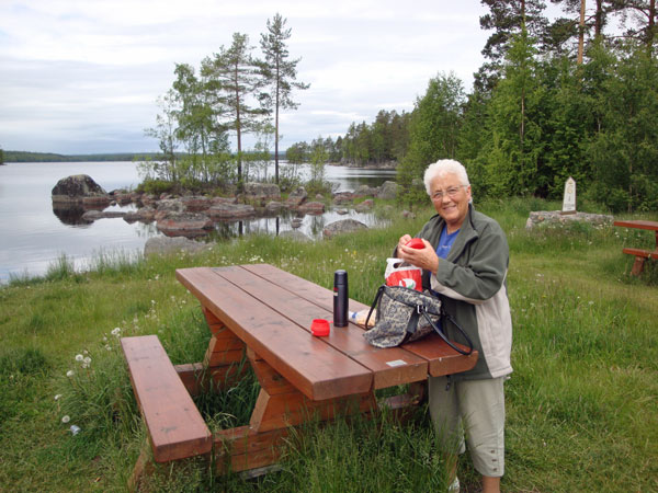 Rast vid Sörbränningen på vägen hem; 15/6 -12.