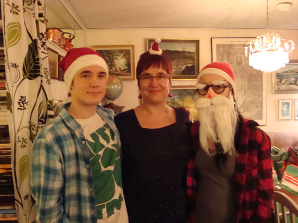 Adam, Marita och Mimmi.