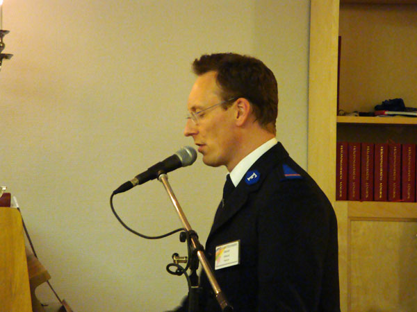 Daniel Viklund var en av talarna men svarade också för sång och musik.
