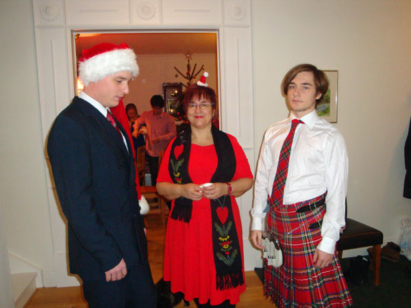 Julfirande hos Daniel & Linda: Isak, Marita, Adam. 21/12 -13