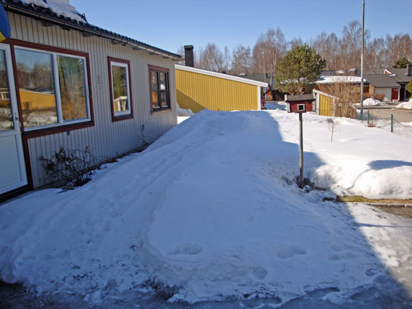 Fortfarande mycket snö i början av april; 1/4 -13