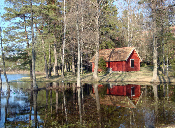 Aftonpromenad i Rudans friluftsområde. Övre Rudan.