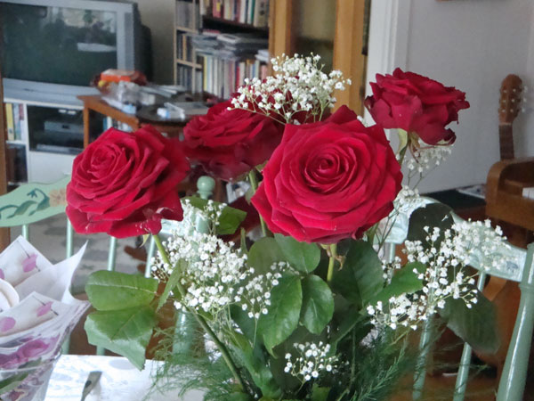 Blommor från min kära hustru.