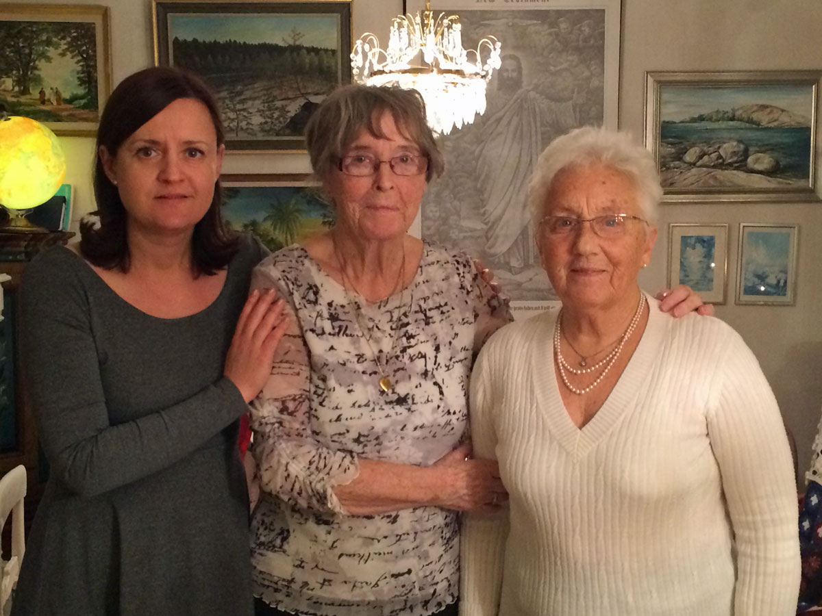 Everita, Gunvor och Elsie.