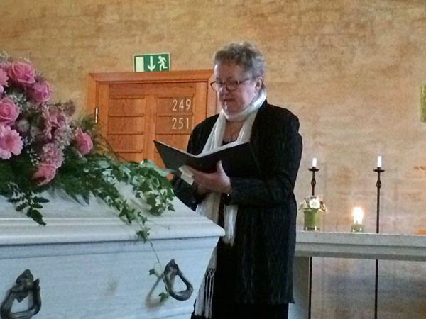 Pastor Inger Matsson i Trefaldighetskapellet, Bergsjö; 12/12 -14