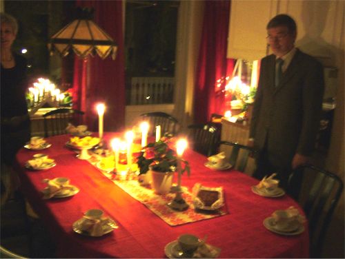 Dukat adventsbord hos Solveig & Ken, 11/12 -05