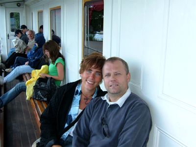 Åsa & Mats på ångbåten mot Stockholm, 4/8 -05