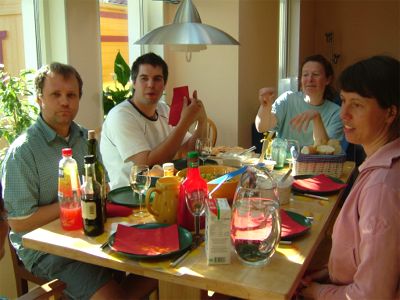 Mats, Daniel, Sarah och Malin, 2/5 -04