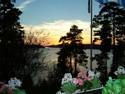 Vacker solnedgång från Stigs altan, 19/8 -05