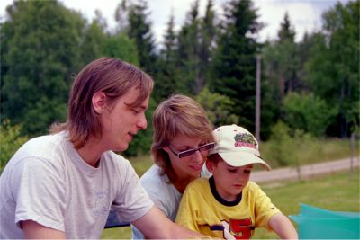 Isak, Linn och Max, 3/7 -05