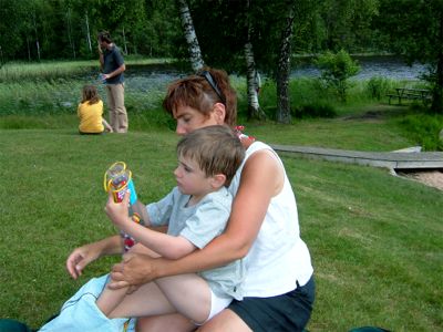 Max o Åsa vid Örsjön, 6/7 -05