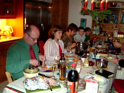Markku, Berit, Marita, Adam o Jonas, 24/12 -04