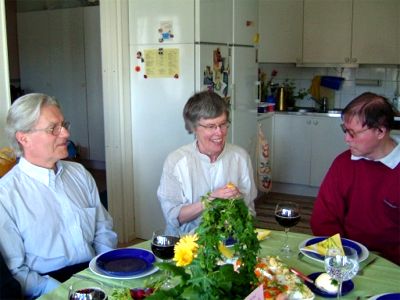 Ivan, Lillemor & Tage, påsklunch, 10/4 -04
