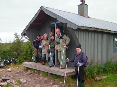 I Östfjällstugan åt vi lunch och fikade, 26/8 -04