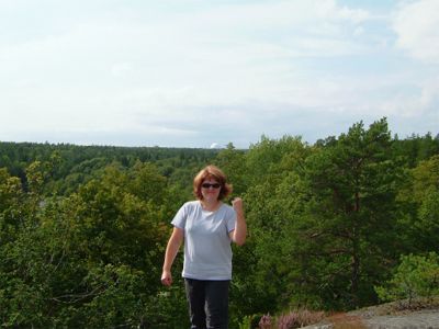 Här har vi Berit i samma position, 16/8 -04