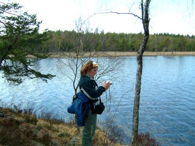 Berit försöker fånga de vackra vyerna, 29/4 -05