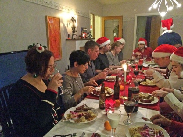 19/12 -15. Vår julfest i Falun med barn och barnbarn hos Marita.