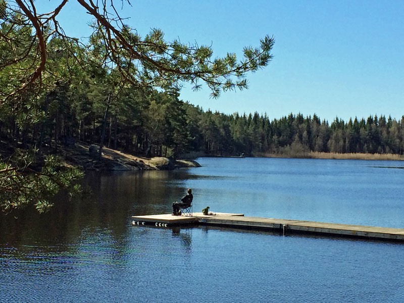 En fiskeidyll på Nedre Rudan. Handen. 5/5 2016.