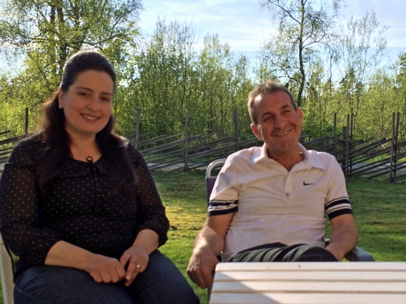 Paret Maha & Emad Achour på besök på Danhäll; 12 maj 2016.