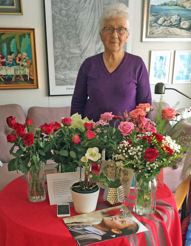 Elsie dagen efter sin 80-årsdag, Vendelsömalm den 12/12 -16