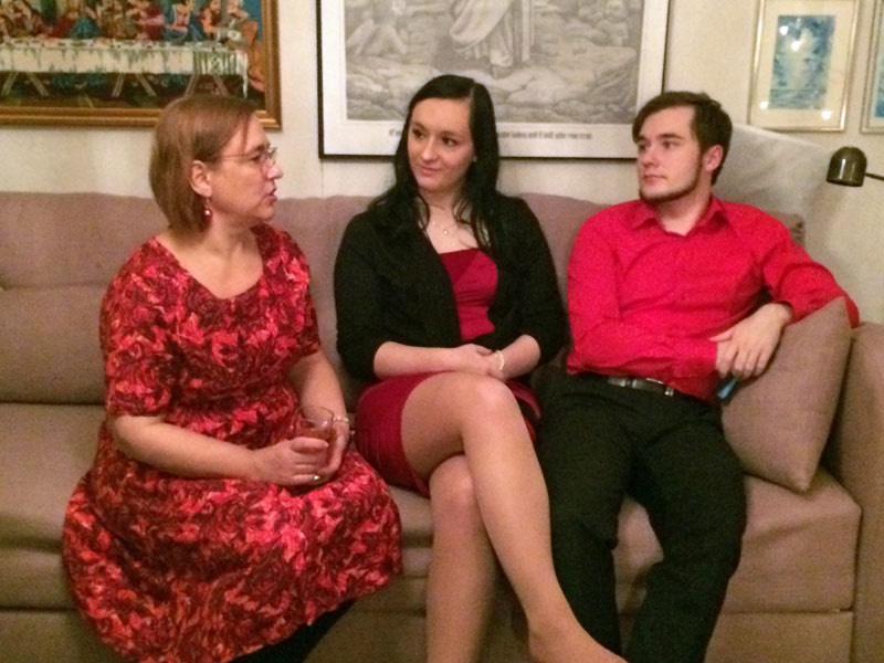 Vårt julfirande: Marita, Viktoria & Adam. Vendelsömalm den 18/12 -16