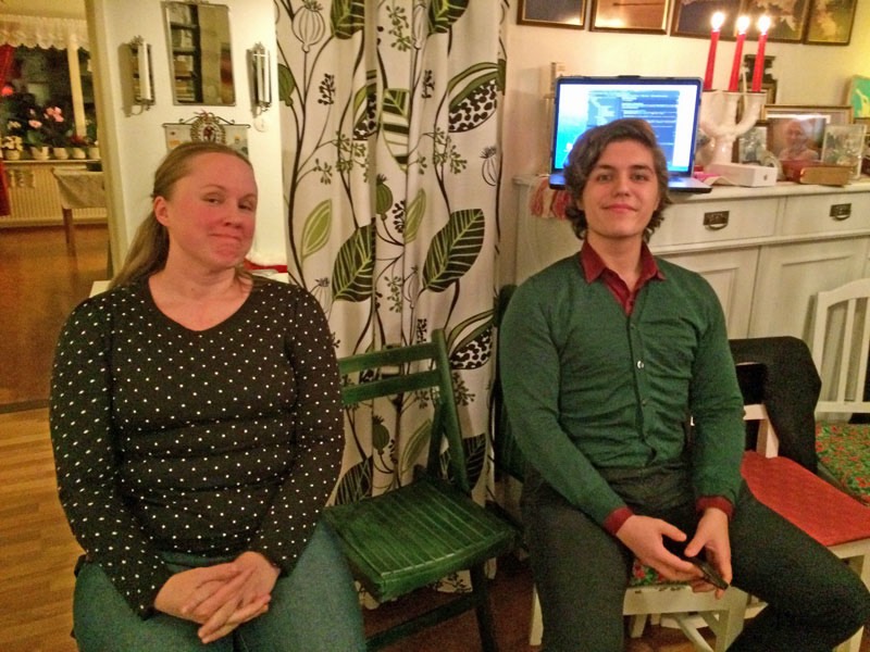Vårt julfirande: Linda och Jonas. Vendelsömalm den 18/12 -16