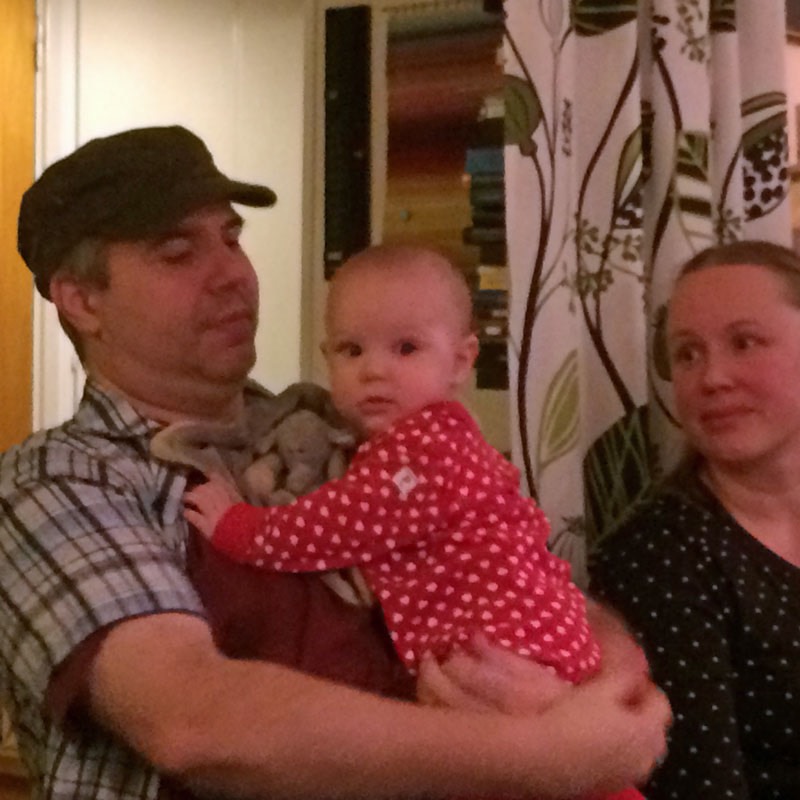 Vårt julfirande: Daniel, Neo och Linda. Vendelsömalm den 18/12 -16