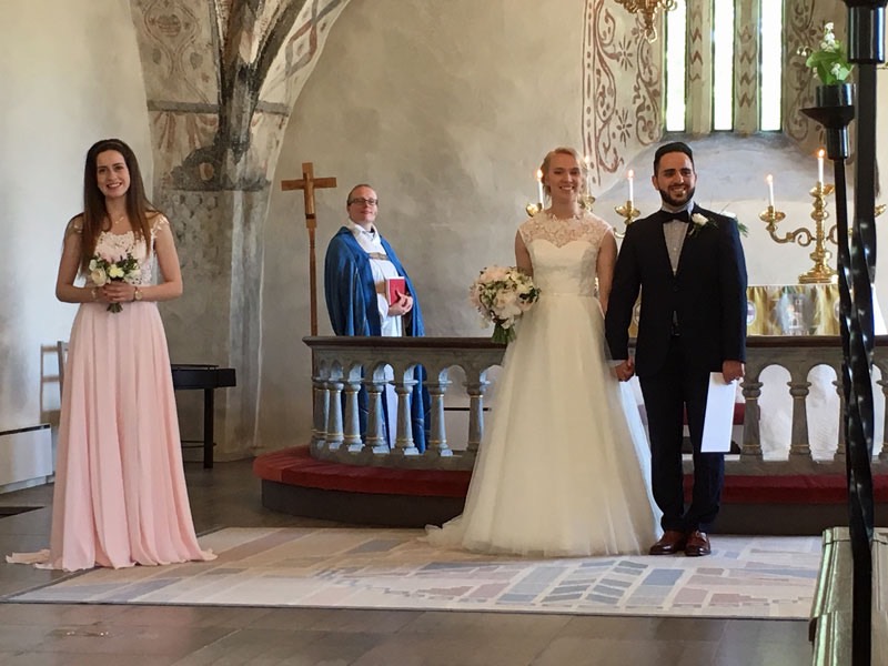 Bröllop för Rebecka Andersson & Sam Achour, Ölmstads kyrka. Den 27 maj 2017.