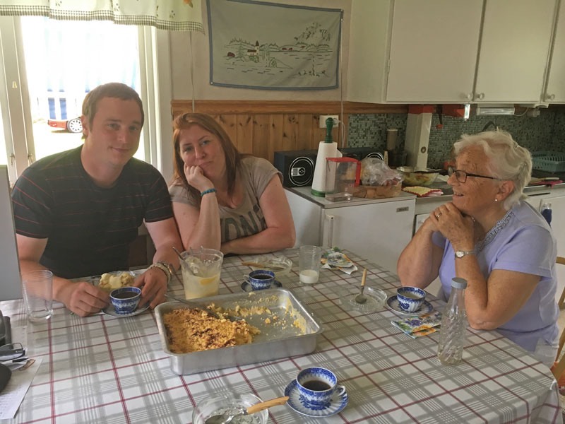 Middag för Sofie & Isak på Danhäll den 23 juli 2017.