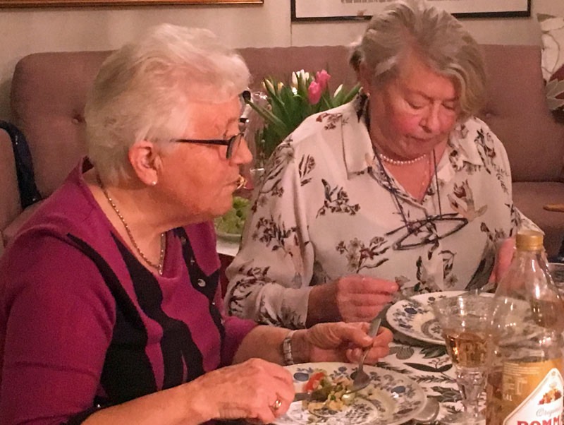 Delar av det gamla vendelsögänget gästar oss; 5 januari 2019.