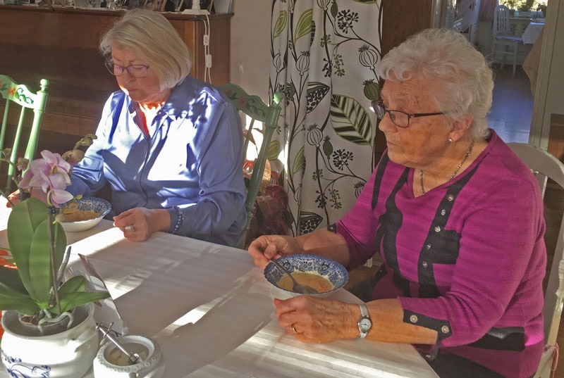 Gäster: Berit och Elsie, 22 februari 2019.