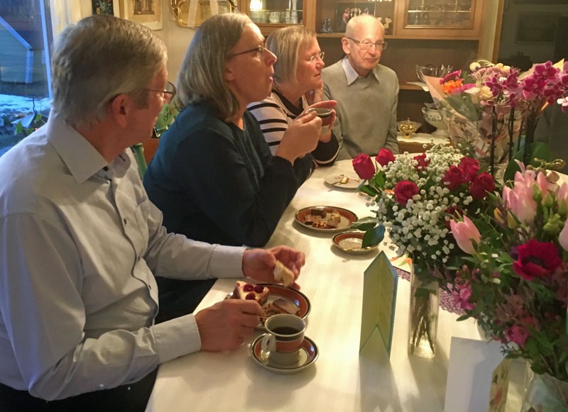 Gäster: Per-Olof, Rakel, Britt och Roland, 22 februari 2019.
