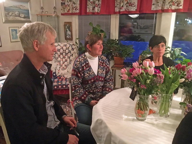 Gäster: Sören, Solveig och Åsa, 22 februari 2019.