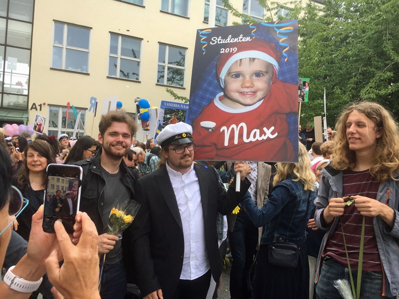 Studentexamen för Max, 11 juni 2019 på Globala gymnasiet , Södermalm.