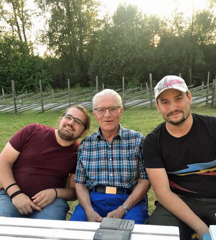 Max, Ivan och Lukas, 25 juli 2019.