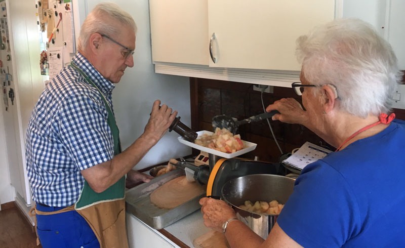 Åppelmosframställning. 19 augusti 2019.